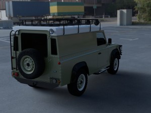land rover defender 110 hard top w chassis hdri 3D Model