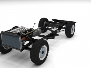 land rover defender 110 hard top w chassis hdri 3D Model