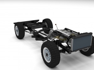 land rover defender 110 hard top w chassis hdri 3D Model
