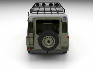 land rover defender 110 hard top w chassis hdri 3D Model