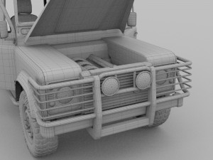 land rover defender 110 hard top w chassis hdri 3D Model