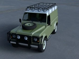 land rover defender 110 жорсткий верх з внутрішнім hdri 3D Модель
