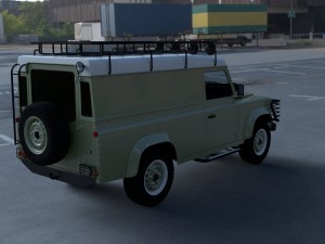 land rover defender 110 hard top w interior hdri Modello 3D
