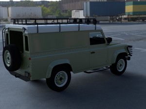land rover defender 110 hard top w interior hdri Modello 3D