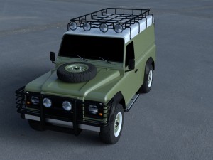 land rover defender 110 hard top wo interior hdri 3D Model