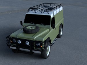 land rover defender 110 hard top wo interior hdri 3D Модель