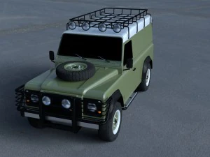 Land Rover Defender 110 хардтоп wo салон hdri 3D Модель