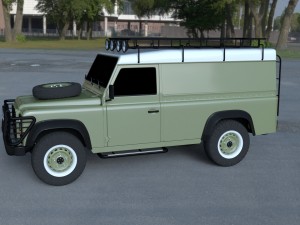 land rover defender 110 hard top wo interior hdri 3D Model