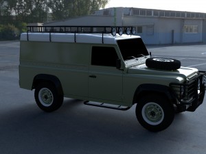land rover defender 110 hard top wo interior hdri 3D Model