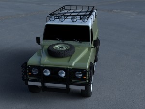 land rover defender 110 hard top wo interior hdri 3D Model