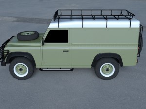 land rover defender 110 hard top wo interior hdri 3D Model
