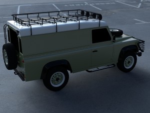 land rover defender 110 hard top wo interior hdri 3D Model