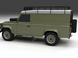 land rover defender 110 hard top wo interior hdri 3D Model