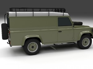 land rover defender 110 hard top wo interior hdri 3D Model