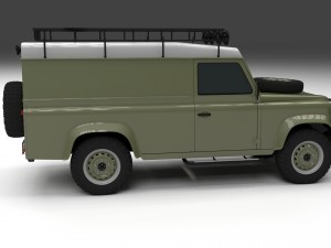 land rover defender 110 hard top wo interior hdri 3D Model