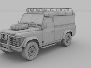 land rover defender 110 hard top wo interior hdri 3D Model