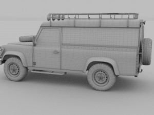 land rover defender 110 hard top wo interior hdri 3D Model
