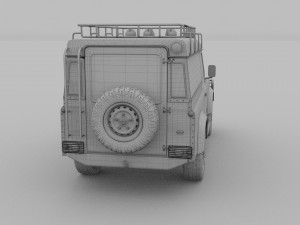land rover defender 110 hard top wo interior hdri 3D Model