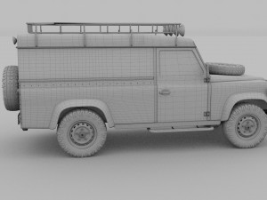 land rover defender 110 hard top wo interior hdri 3D Model