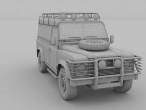 land rover defender 110 hard top wo interior hdri 3D Model