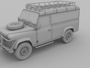 land rover defender 110 hard top wo interior hdri 3D Model
