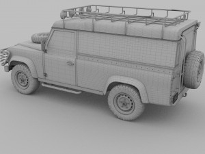 land rover defender 110 hard top wo interior hdri 3D Model