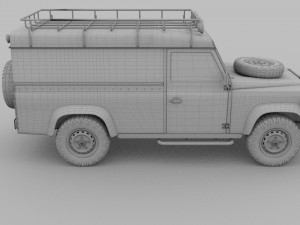 land rover defender 110 hard top wo interior hdri 3D Model