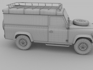 land rover defender 110 hard top wo interior hdri 3D Model