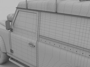 land rover defender 110 hard top wo interior hdri 3D Model
