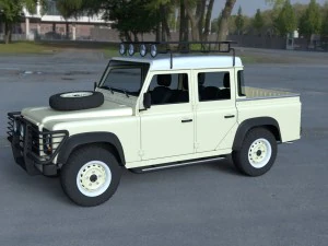 full land rover defender 110 double cab pick up hd 3D Model