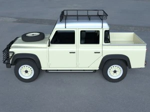 full land rover defender 110 double cab pick up hd 3D Model