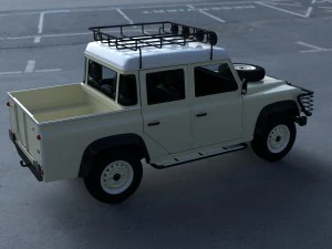 full land rover defender 110 double cab pick up hd 3D Model