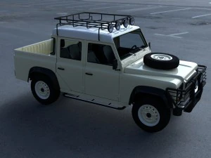full land rover defender 110 double cab pick up hd 3D Model