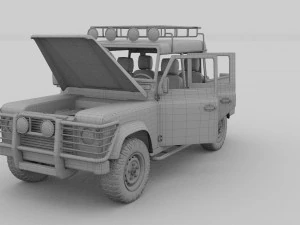 full land rover defender 110 double cab pick up hd 3D Model
