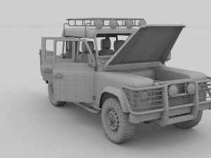 full land rover defender 110 double cab pick up hd 3D Model
