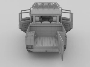 full land rover defender 110 double cab pick up hd 3D Model