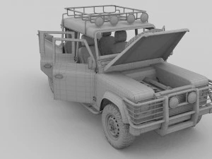 full land rover defender 110 double cab pick up hd 3D Model