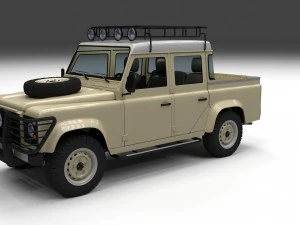full land rover defender 110 double cab pick up hd 3D Model