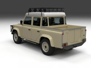 full land rover defender 110 double cab pick up hd 3D Model