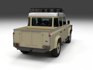 full land rover defender 110 double cab pick up hd 3D Model