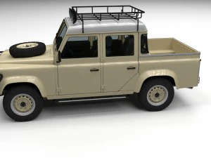 full land rover defender 110 double cab pick up hd 3D Model