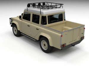 full land rover defender 110 double cab pick up hd 3D Model