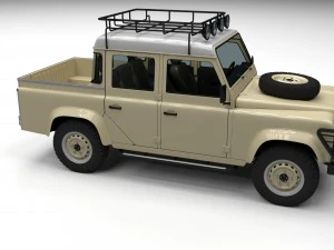 full land rover defender 110 double cab pick up hd 3D Model