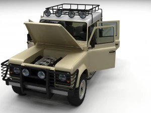 full land rover defender 110 double cab pick up hd 3D Model