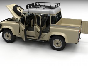 full land rover defender 110 double cab pick up hd 3D Model