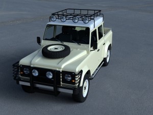 land rover defender 110 double cab pick up w inter 3D Model