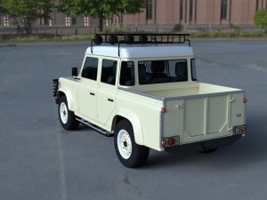land rover defender 110 double cab pick up w inter 3D Model