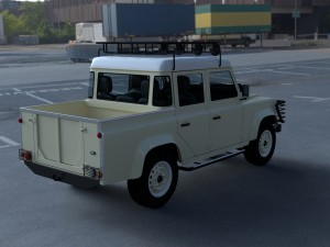 land rover defender 110 double cab pick up w inter 3D Model