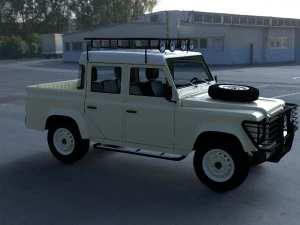 land rover defender 110 double cab pick up w inter 3D Model