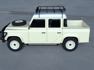 land rover defender 110 double cab pick up w inter 3D Model
